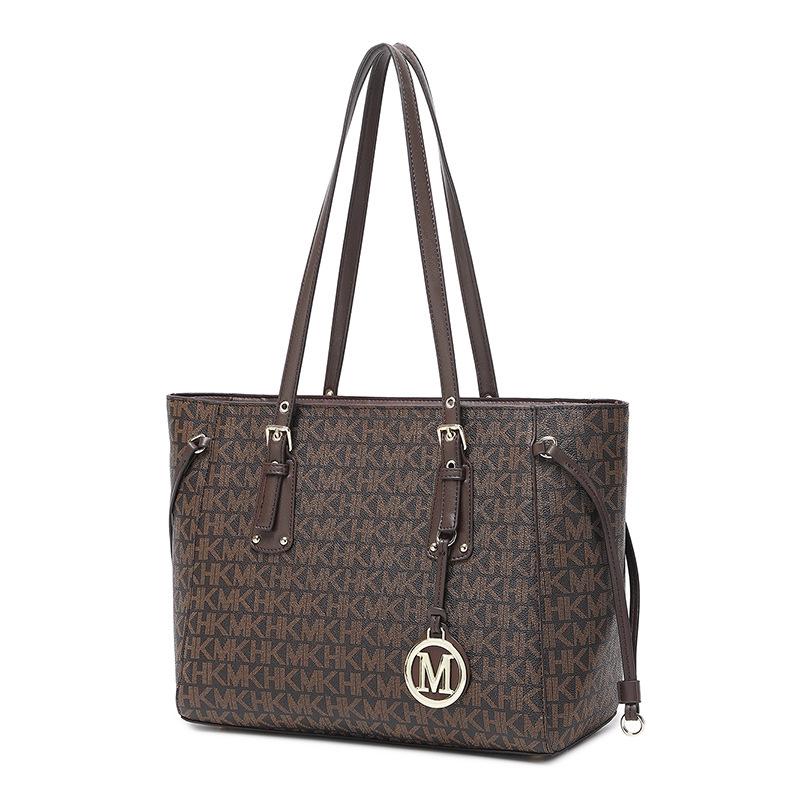 Korean Style 2026 Women's Trendy Casual Lettered Shoulder Bag - Large Capacity Bucket Handbag