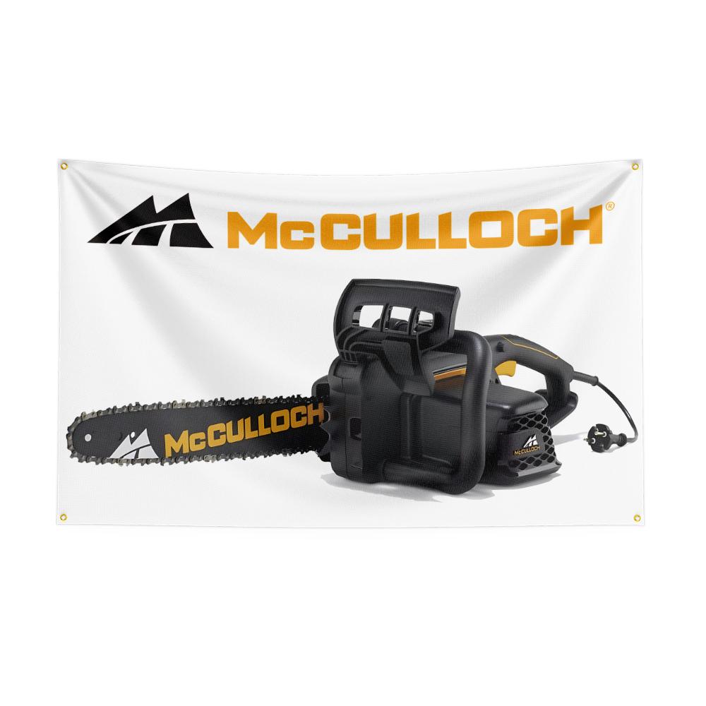 M-mccu-llo-ch chainsaws Tool Flag Polyester Printed Cars Flags Custom Banner Tapestry for Room Garage Decor Power Flag