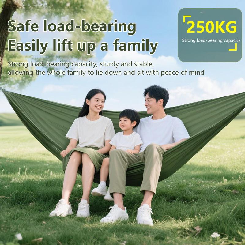 1Set Hammock With Straps And Storage Bag, Lightweight And Durable Textile Material Suitable For Beach Picnics And Hiking Trips