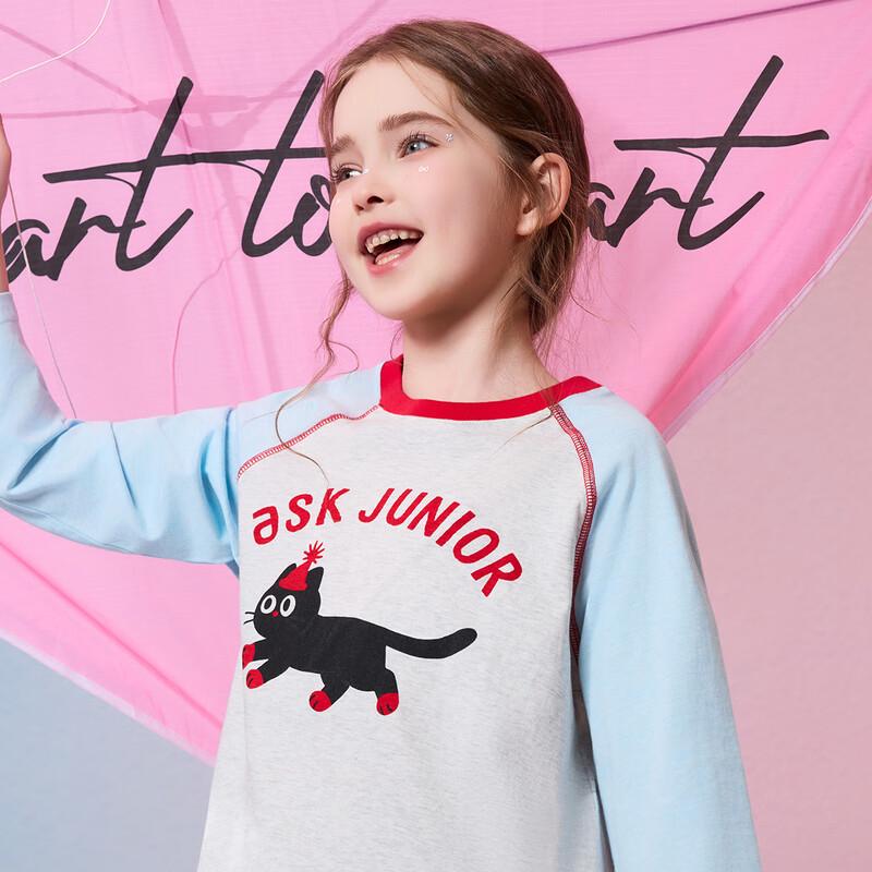 ASK JUNIOR Girls  Raglan Long Sleeve T-Shirt 140