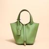 Leather Vegetable Basket Women's Bag High Version Sophie Line TC First Layer Cowhide Bucket Bag Thick Leather Fashion Casual Bag
