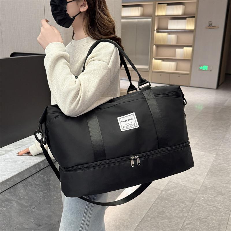 Travel Bag Large Capacity Dry and Wet Separation Hand Luggage Storage Bag Portable Waterproof Independent Shoe Compartment Sports Fitness Bag