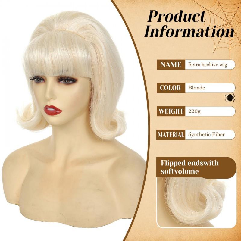 Womens Vintage Curly Cos Wig Medium Length Synthetic Hair Costume Parties