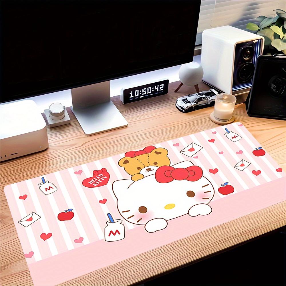 Hello Kitty, Teddy Bear Themed XXL Mouse Pad - Non-slip Rubber Desk Mat for Gaming and Office Use, Multi-Function Keyboard 0826055a