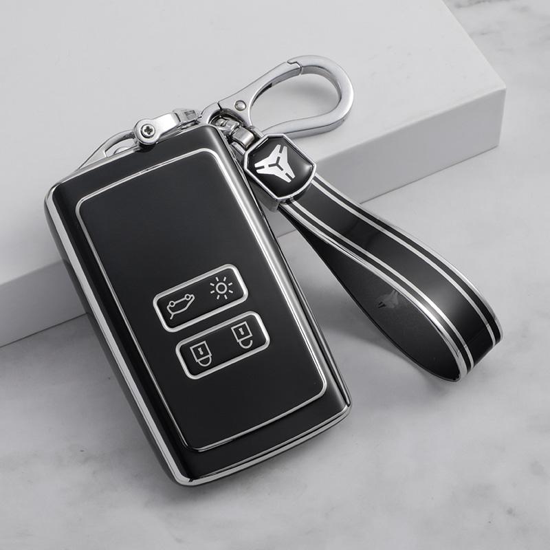 Silver Tpu Auto Key Fob Cover Case Fit For Renault Captur Koleos Kadjar Zoe Arkana Espace Clio Megane Grand Scenic Sandero Dacia Duster