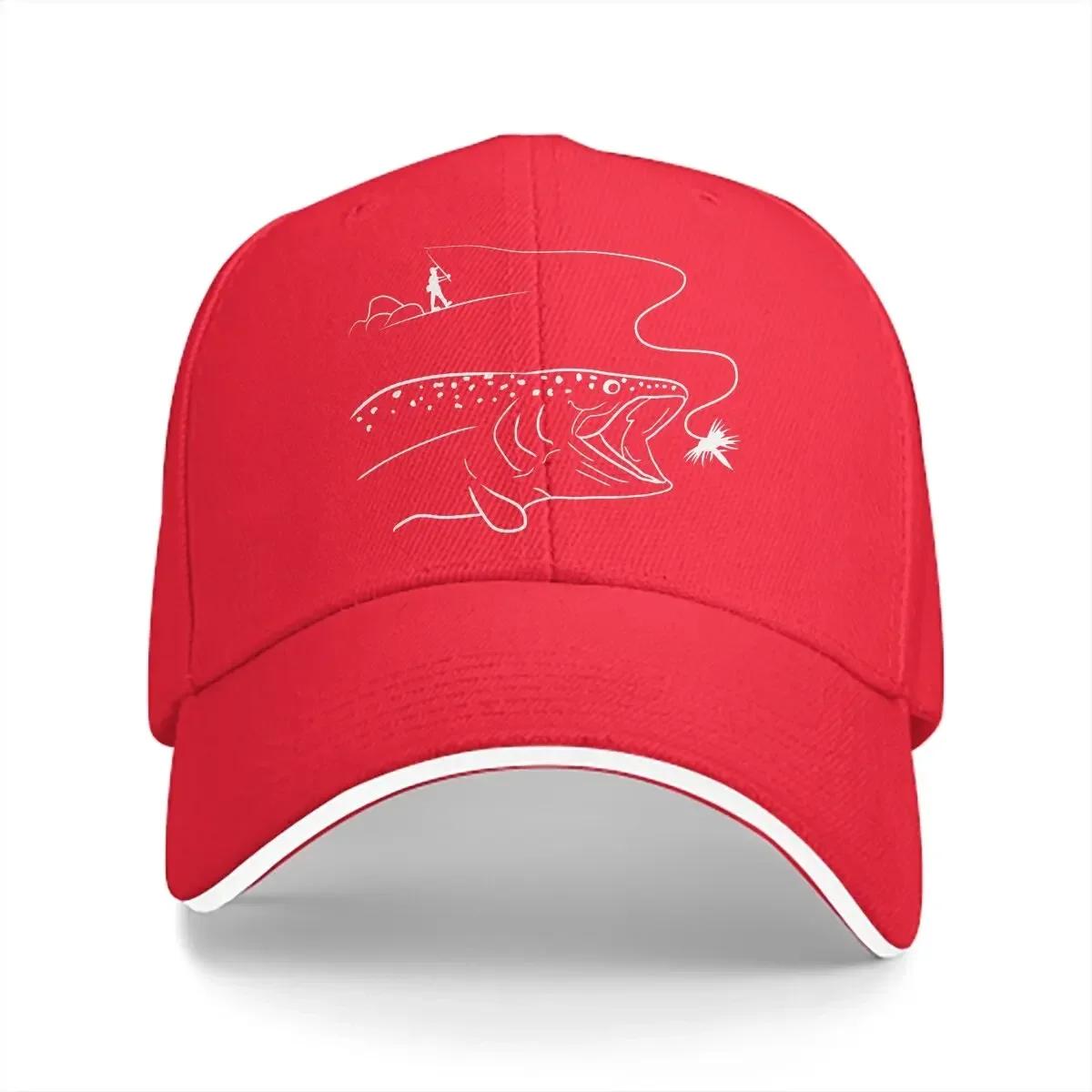 Fisher And Angler Baseball Caps Peaked Cap Fly Fishing Sun Shade Hats for Unisex Women One Size