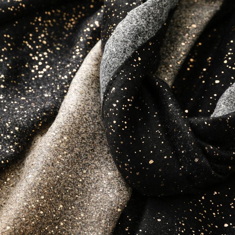 180*88cm Gradient color Gold Foil Wrap Scarfs for Women Fashion Hijab Shimmer Sparkle Womens Scarves Bling Bling Shawls Cotton Feeling Shawl Scarf