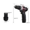 1/2Pcs 35Nm Cordless drill Double Speed Adjustment LED lighting Large capacity battery 15-speed torque adjustment