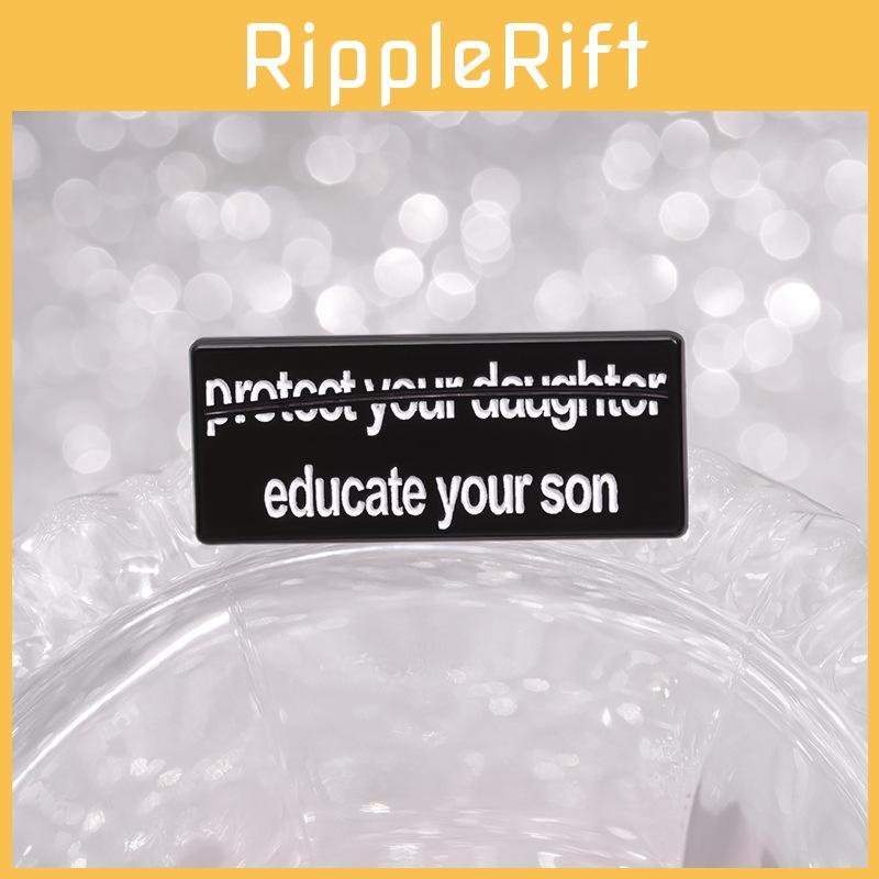 Square Stylish Black Brooch Crafted From Durable Alloy With Fun Cartoon Designs For Ages All