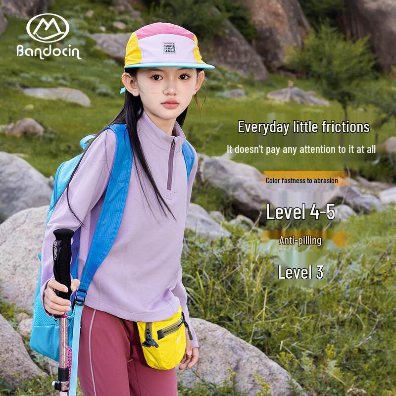 

BANDOCIN Girls Half-Zip Stand-Up Collar Sport Top 165