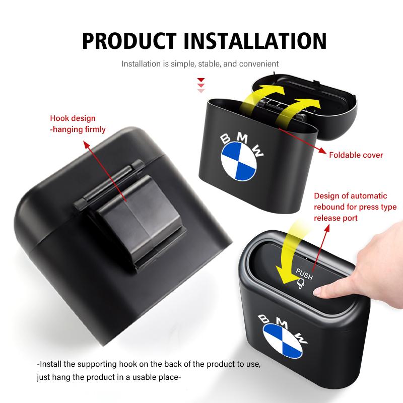 Universal Car Trash Can Storage Multifunctional Garbage Case For BMW M 1 3 4 5 6 7 Series M3 M6 F01 F02E34 E36 E70 F10 X6 X1 qa5