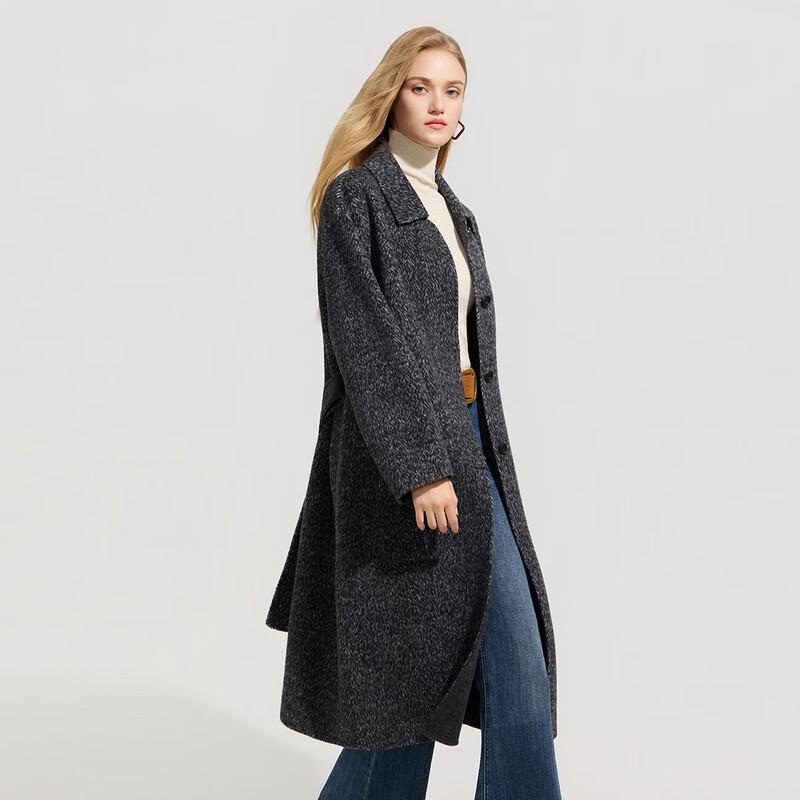 Tatu Women's Herringbone Wool Blend Double-Faced Coat