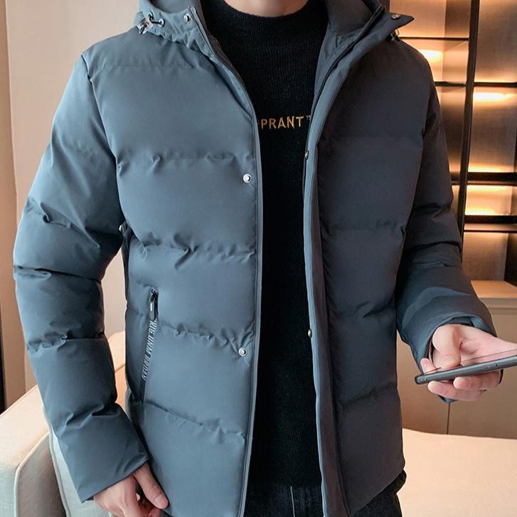 Men's Cotton-padded Jacket Short Winter Cotton-padded Jacket Casual Thin Hooded Thick Down Jacket