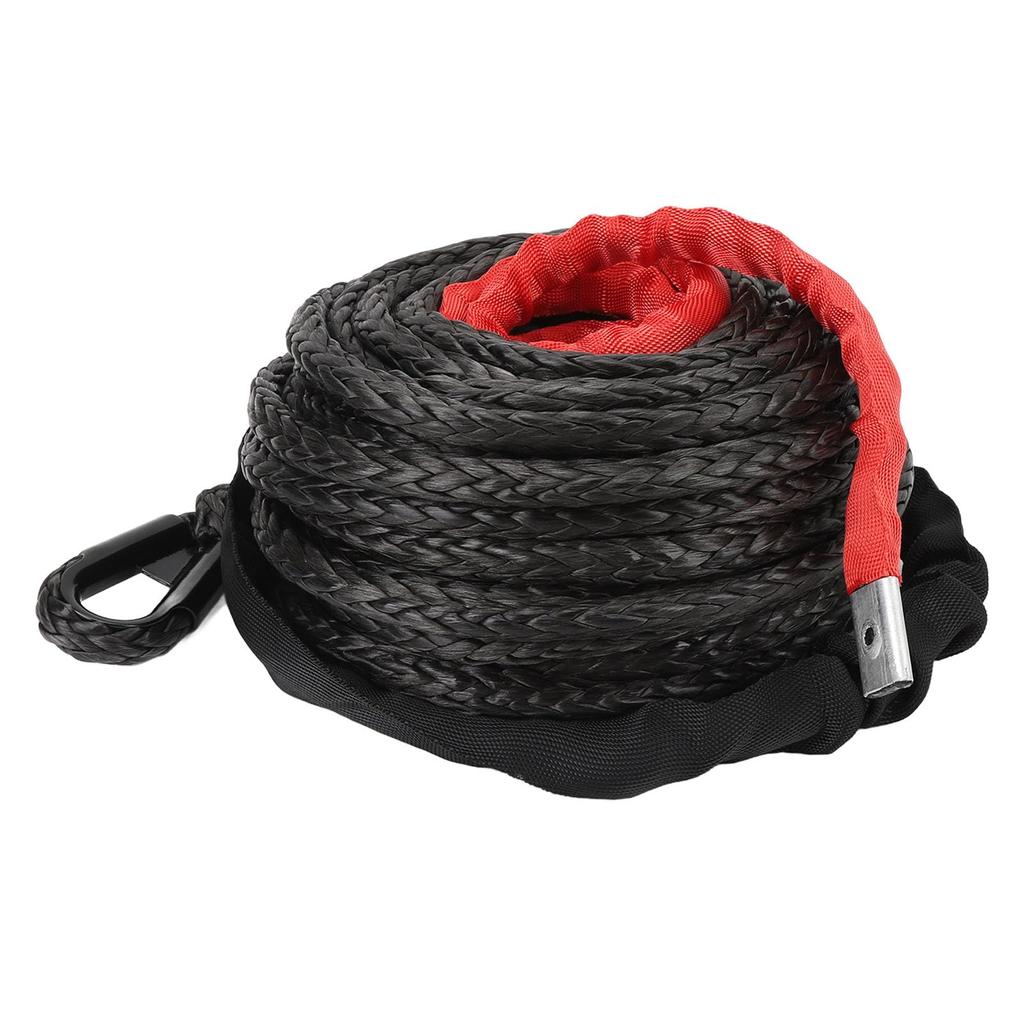 KIMISS Synthetic Winch X Ton High with Protective Sleeve for Vehicle Cable Line Rope, 9.5mm 23m, 7.5 Capacity, Strength, 4WD/ATV/UTV/SUV, Off-Road