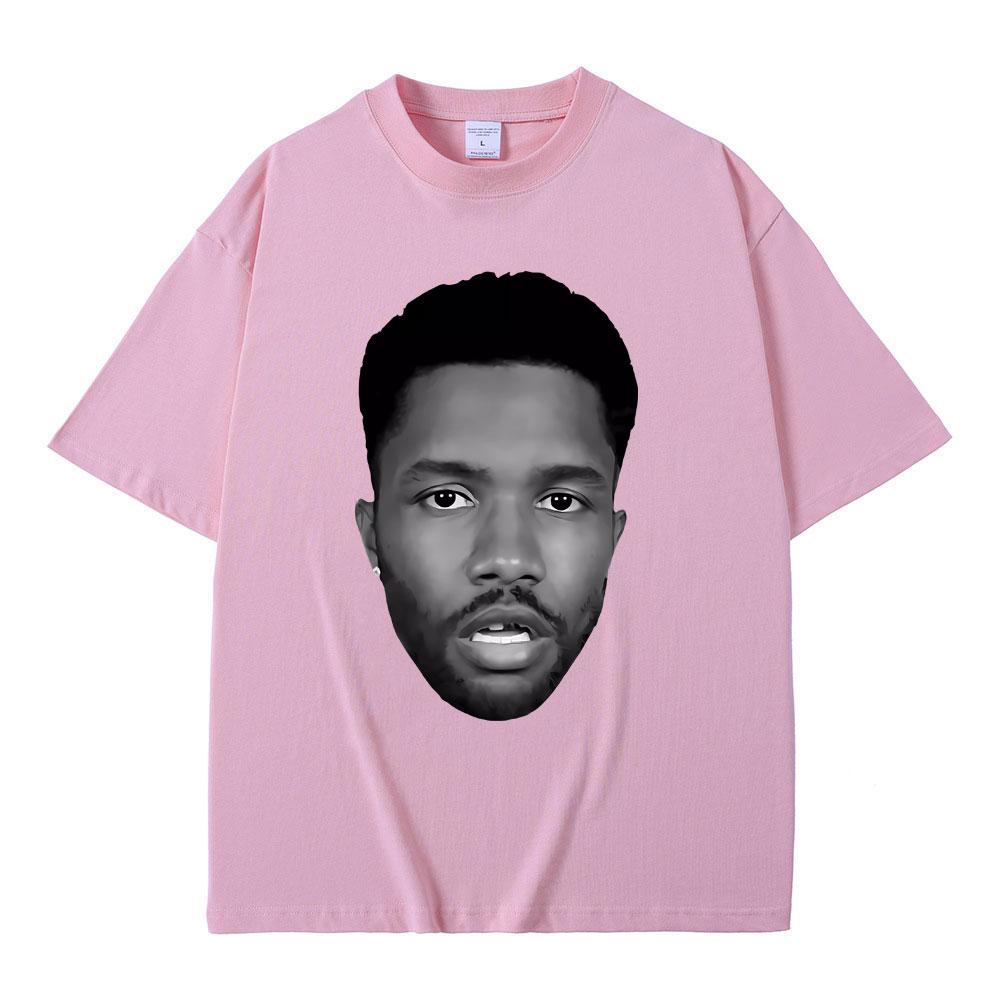 Rapper Frank Hip Hop Vintage Head Graphic Tshirt Men Ocean Fashion Cool T-shirt Blond Oversized T Shirts Men's Tops Short Sleeve