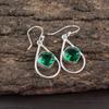 Emerald Earrings 925 Sterling Silver Earrings Gemstone Jewelry, Handmade Earrings  Amazing Jewelry, Gift For Her