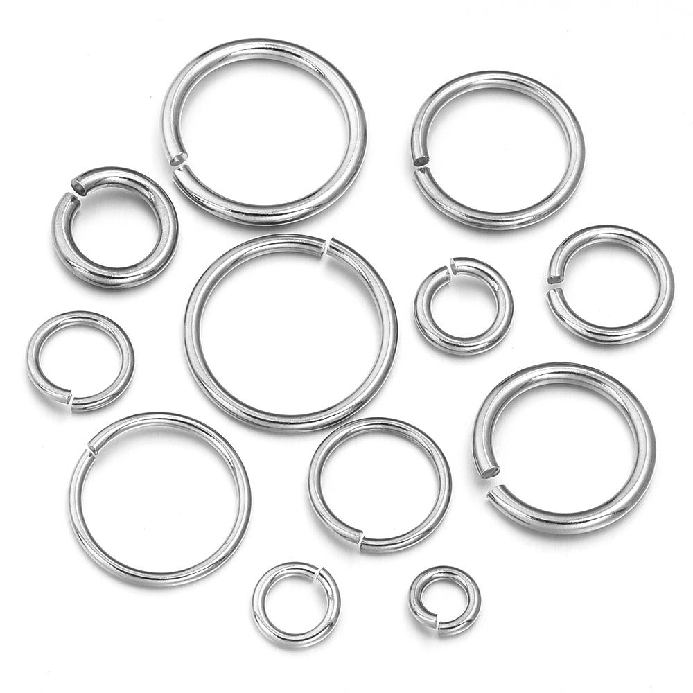 20pcs/lot Stainless Steel Open Jump Rings Single Loops Split Ring Connectors For Jewelry Making Findings DIY  Accessories