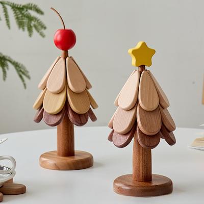 Christmas Tree Insulation Pad, Safe Fruit Star Creative Dining Table Ornament, Vegetable Pot Mat, Wooden Coaster, New Ornament