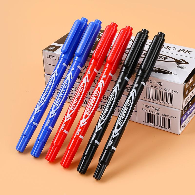 Quick-Drying, Waterproof Double-Ended Marker: Oil-Based, Non-Erasable, Water-Based Art & Logistics CD Pen