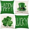Pillowcase Home Sofa Cushion Cover St. Patrick's Day Pillowcase Cartoon Irish Pillowcase Ins Style