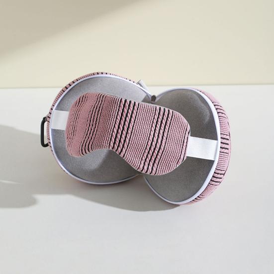 2-in-1 Neck Pillow Travel Neck Pillow with Eye Mask Zippered Portable Neck Support Pillow Reduces Neck Strain for Road Trips Long Flights