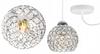CHROME SPIDER HANGING LAMP, CRYSTAL CEILING