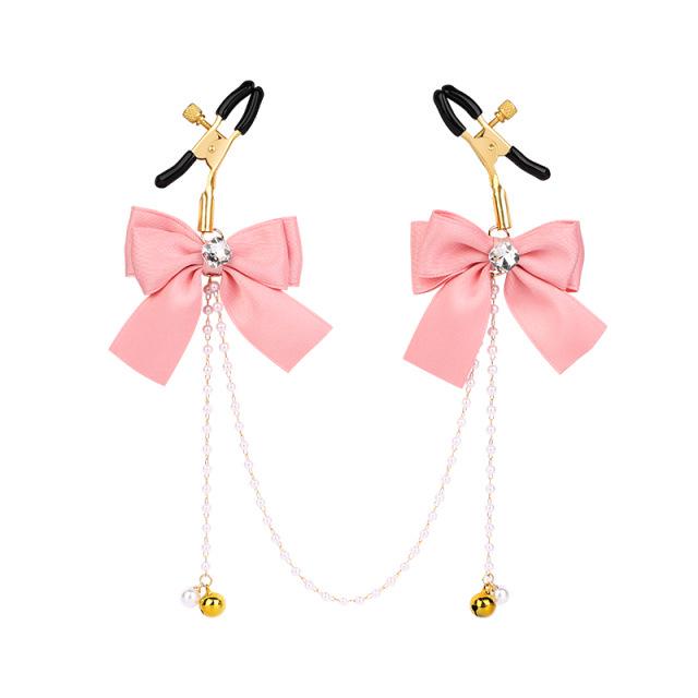 Bow Knot Bell Nipple Clamps & Anal Plugs Set – Couple's Intimate Toys Collection