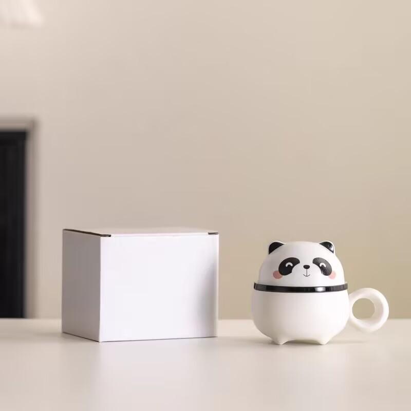 Guochao Panda Tea Cup Tea Separation Cup Ceramic Filter Water Cup With Lid Special Personal