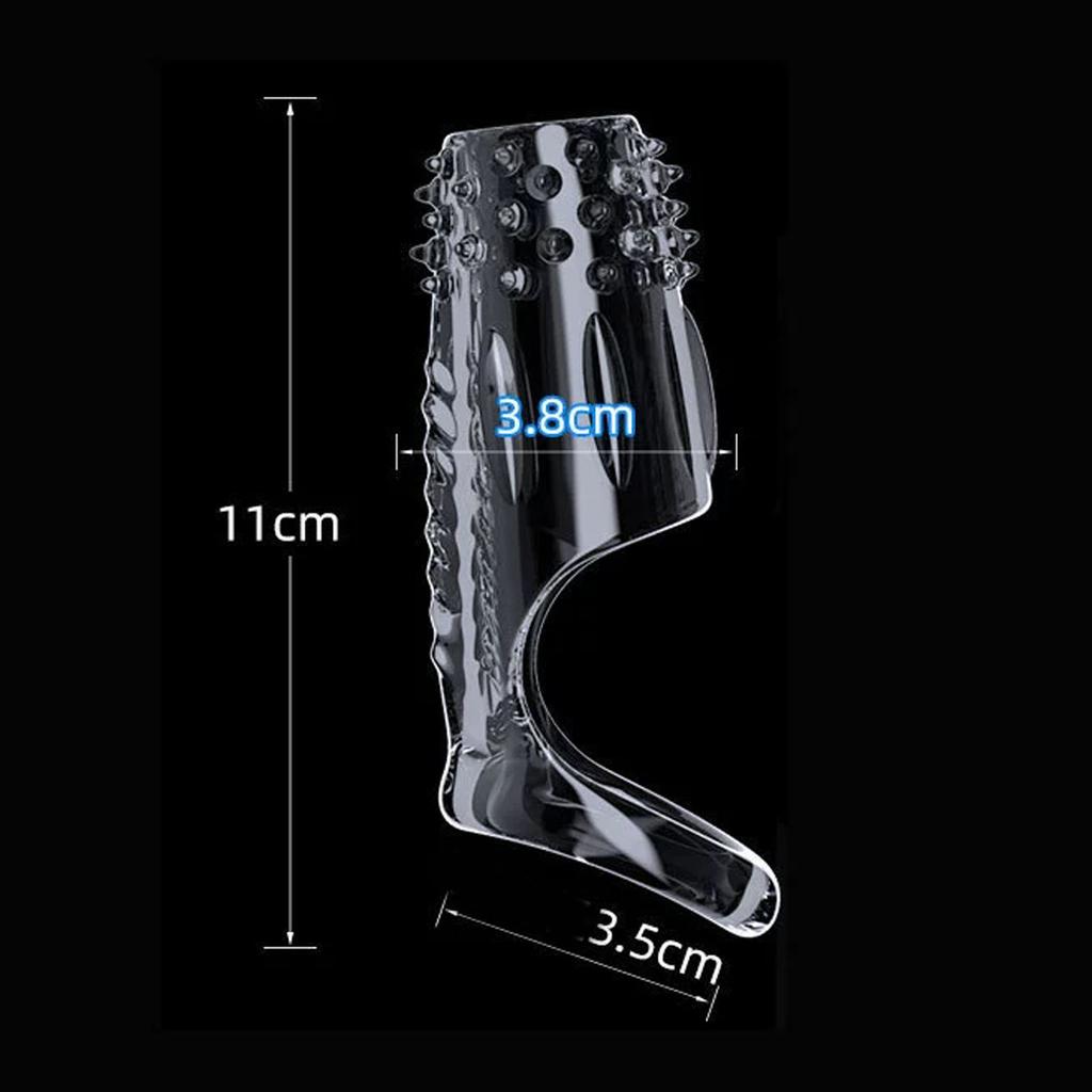 Penis Sleeve Vibrating Cock Ring , Adult Sex Toys for Men, Reusable Cock Sleeve Couple Vibrator, Delay Ejaculation Stronger Erection, Couples Sex Toy