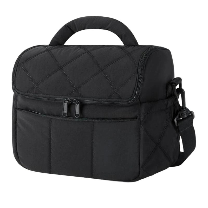 Flexible Lunch Bag With Waterproof Interior Thermal Insulation Double Shoulder Strap Design Portable Meal Bag
