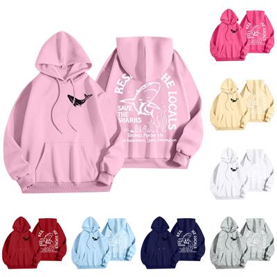 Damskie bluzy z kapturem oversize Bluzy z długim rękawem, nadruki, swetry, jesienne stylizacje z kieszeniami