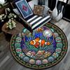 Ocean Life Glass Round Area Rug Under Office Chairs Bedroom Living Room Home Decor