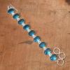 Blue Topaz Gemstone : 925 Sterling Silver Handmade Multi Gemstone Bracelet Jewelry