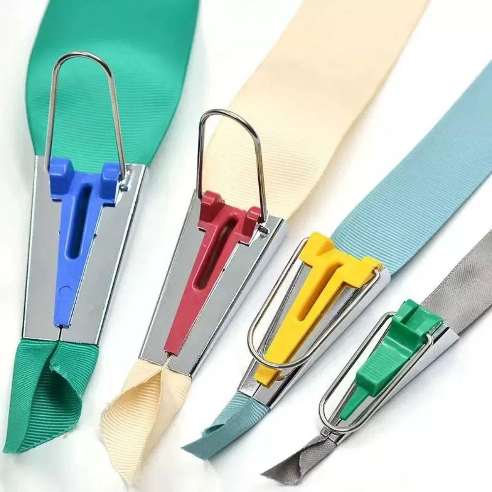 3/4/5/6/7Pcs with Edge Binding Roller Bias Binding Tape Making Tool Overlocking Stitch