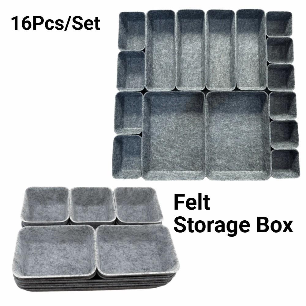 16 Stück/Set Kreativer Schubladen-Organizer Nahtlose Desktop-Kleinteilebox Kosmetik-Organizer