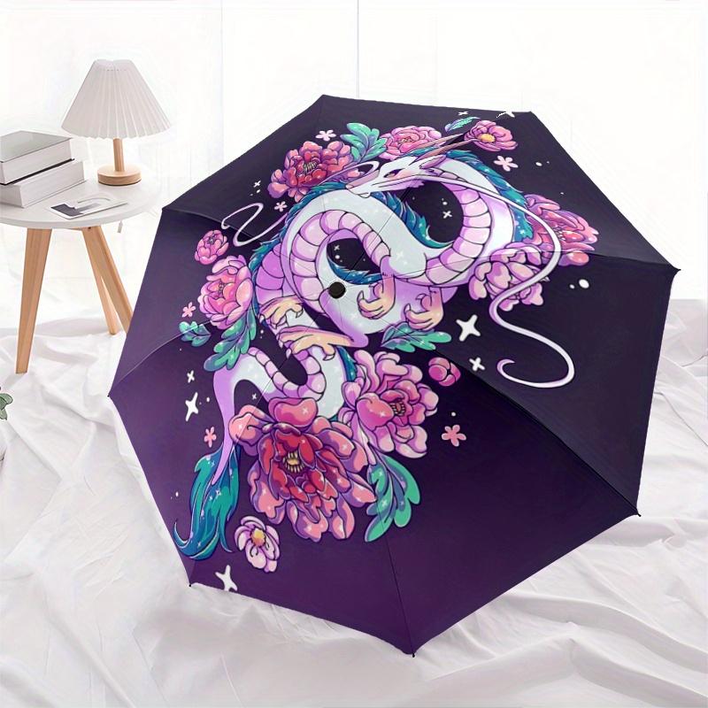 

1pc Auto-Folding Umbrella with Convenient Three-Fold Design, 8-Bone Iron Frame - Outdoor, for Festivals, Travelers, Daily Use, and Gift-Giving.K0