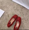 Happyfeeling Bow Shallow Mouth Flat Bottom Small Red Single Shoes Women's Shoes 2025 New Ballet Shoes