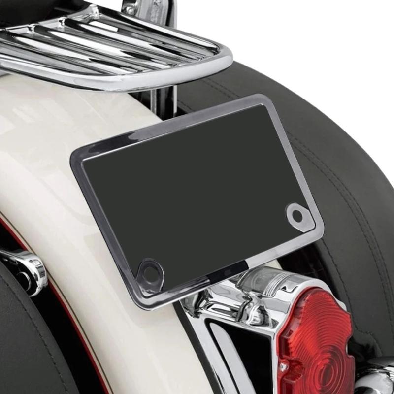 Plastic License Plate Frame Motorcycle License Plate Holder for Front & Rear 2 Hole License Plate Covers