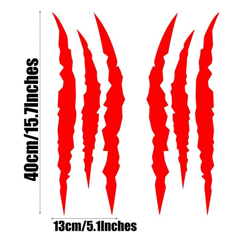 Ghost Claw Car Sticker Car Hood Vinyl Sticker Creative Modification Reflective Sticker Devil Paw Scratches Car Decorative Decals