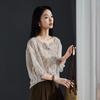 SOFSIL Vintage Print V-Neck Blouse