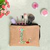 26 Letters Floral Women Cosmetics Woman Zipper Pouch Fashion  Women Linen Cosmetic Bags Travel Portable Makeup Bag Cosmetic Bag