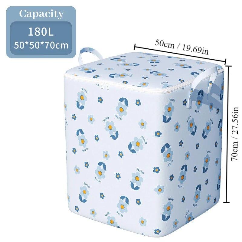 

1pc Household Large Capacity Moisture-proof Thickened Cotton Quilt Bag Clothing Sorting Bag Luggage Packing Bag синій