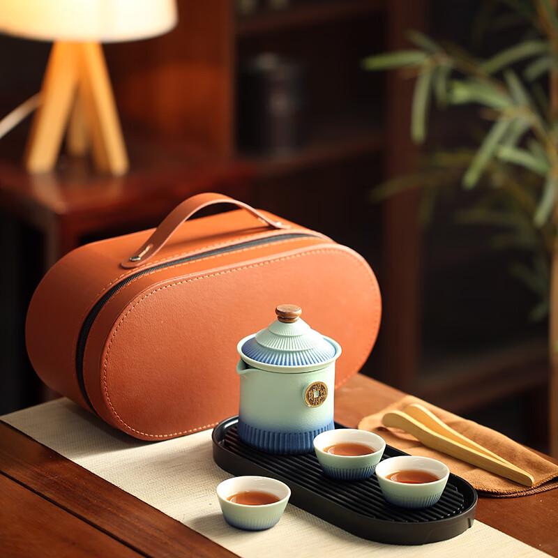 

Forbidden City Cultural Portable Ceramic Tea Set