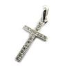 Les Trésors De Lily [M1696] - White 'Cross' Silver Pendant