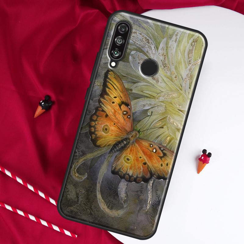 Чехол Chrysanthemum для Huawei Nova 12i 11i 8i 12s 9 10 SE Y90 Y60 Y70 Y72 Y61 Y91 P20 P40 P30 Lite P60 Pro Huawei Nova Y70