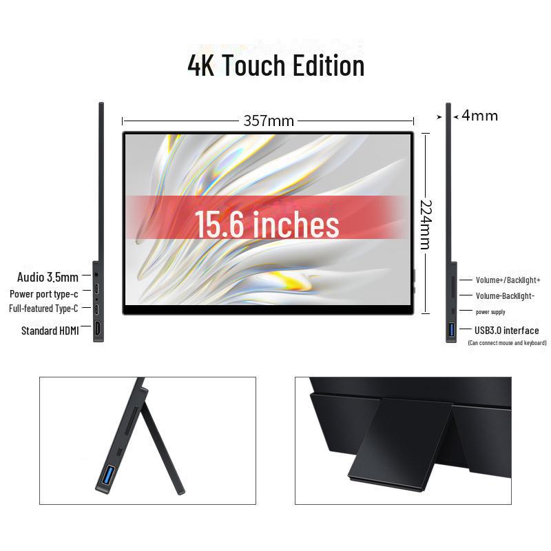 Spot 15,6" 4K tragbares externes Display für Laptop, Telefon, Switch, PS5