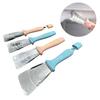 2Pcs Fridge De-icer Ice Scraper Stainless Steel Refrigerator Ice Shovel with Handle Three-layer Arc Design Freezer Cleaning Spatula Ergonomic Ice