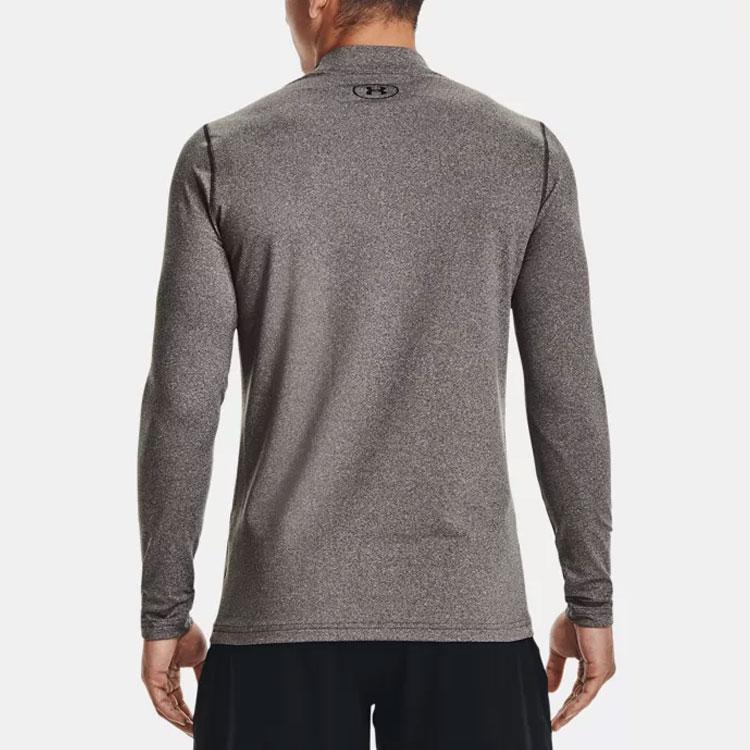 Under Armour ColdGear Long Sleeve Training T-Shirt Men Tops Grey 1345703-019