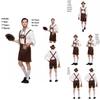 Stylish Men Oktoberfest Clothing Cosplay Costume Featuring Solid Shirt And Suspenders