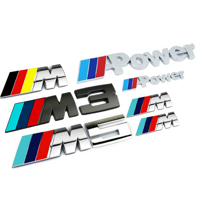 3D Metal Car M POWER Badge Emblem Deocration Sticker Auto Body Trunk Modification Decal For BMW F13 F15 F16 F30 F34 F32 F31 E3